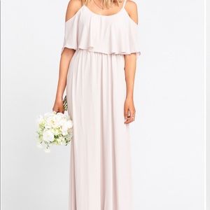MuMu Light Pink/Beige/Rose maxi bridesmaid dress